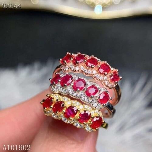 KJJEAXCMY boutique jewelry 925 sterling silver inlaid natural ruby ladies luxury ring support detection