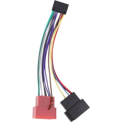 Wire Harness Adaptor Radio ISO Standard Connector Adapter 16 Pin Plug Cable Car Wire Cable Adapter