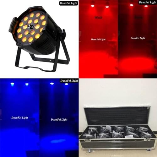 10pcs+Flycase) LED 18x15W RGBWA Zoom Aluminum House Par Lights DJ Stage Effect For Concert Productions And Lighting