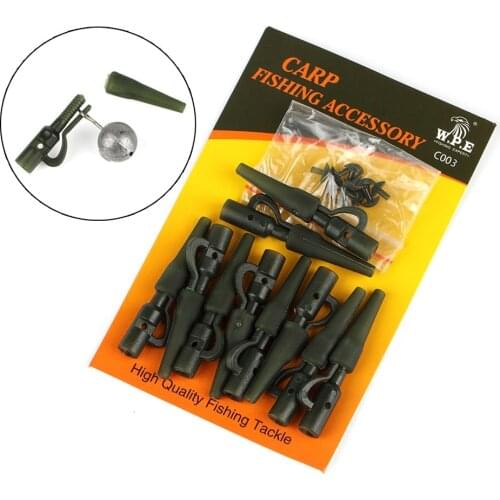 10PCS Safety Lead Clips With Pin Carp Fishing Tackle Kit Accessories Rig Equipment For Outdoor Carp Fishing