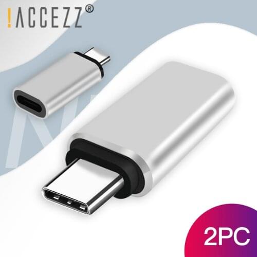 !ACCEZZ 2PC Type c OTG Adapter For iPhone Cable Female Type-c Data Charging Connector For Huawei P20 Pro Mate 20 Samsung S9 S10
