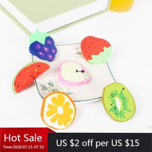 20 PCs Creative Stereo Fruit Eraser Students Learn Stationery Kindergarten Gift Childrens Toys