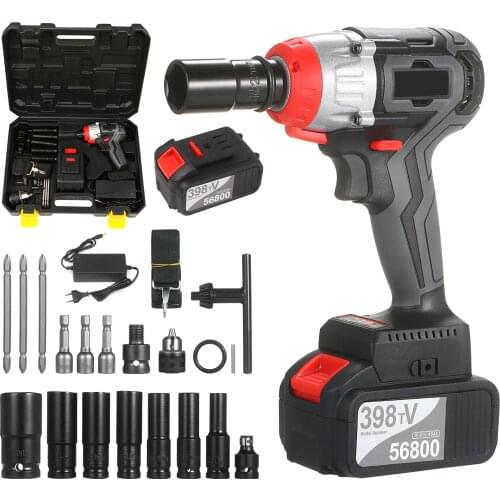 Brushless Cordless Electric Impact Wrench Kit Rechargeable 1/2 & 1/4 inch Wrench Power Tools Brushless Drill 980Nm Torque Wrench