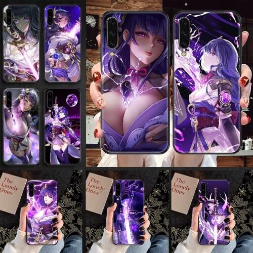 Genshin Impact RAIDENSHOGUN Phone case For Samsung Galaxy A 3 5 7 8 10 20 21 30 40 50 51 70 71 E S 2016 2018 4G black fashion
