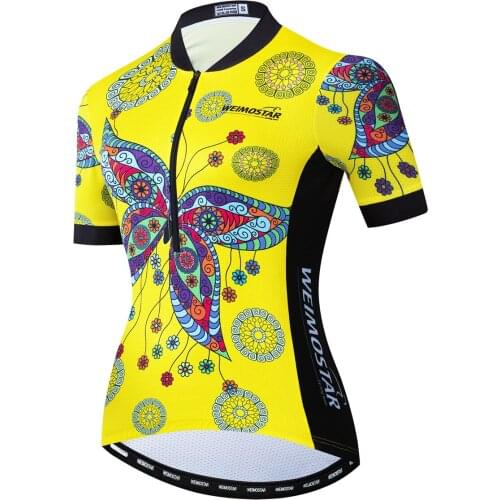 Cycling Jerseys Women Half Zipper Short Sleeve Bicycle Tops Breathable Mountain Bike Shirts Quick Dry