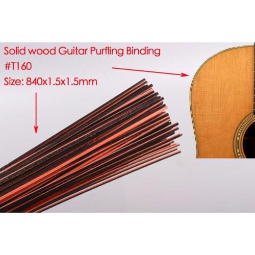 Guitar Strip Wood Purfling Binding Guitar Body Parts Inlay 840x1.5x1.5mm 160# 20 pcs