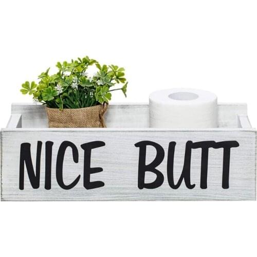 Nice Butt Bathroom Decor Box Funny Toilet Paper Storage Organizer Holder Rustic Farmhouse Kitchen Table Counter Decoration
