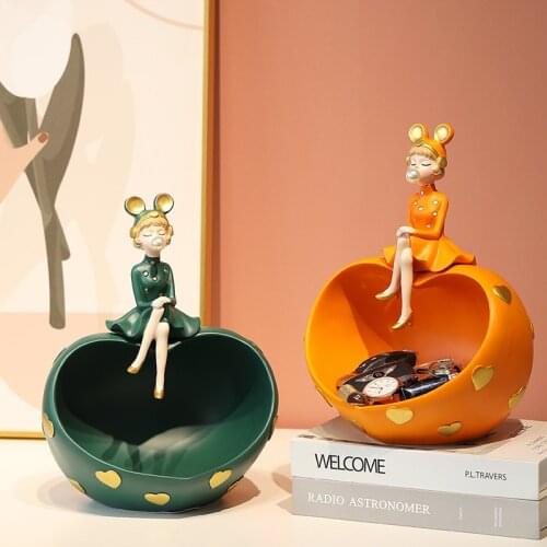 Love bubble girl porch key storage ornaments creative living room TV cabinet home decoration furnishings housewarming ceremony