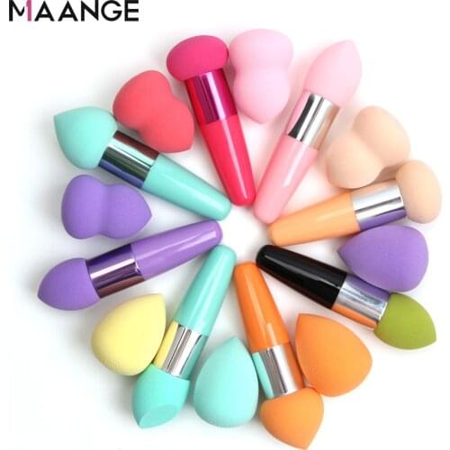 MAANGE 2 Pcs Soft Sponge Makeup Brushes BB Cream Powder Foundation Concealer Sponge Puffs For Women Make Up Puff Cosmetic Tools