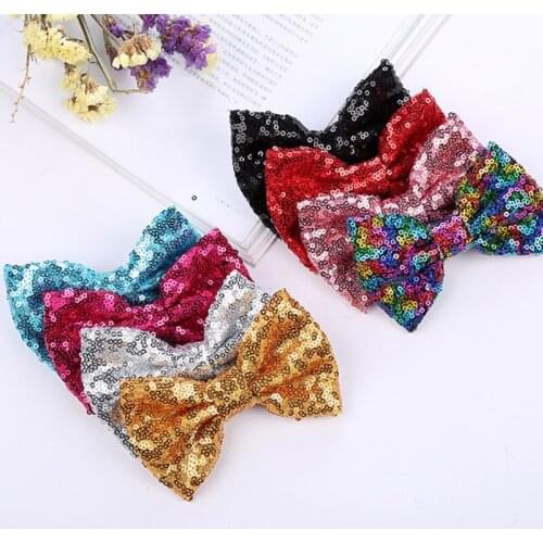 Fashion Childrens Sequin Big Bow Hairpin Cute Baby Girl Headdress Girls Butterfly Hair Clip Accessoreis Kids Barrette