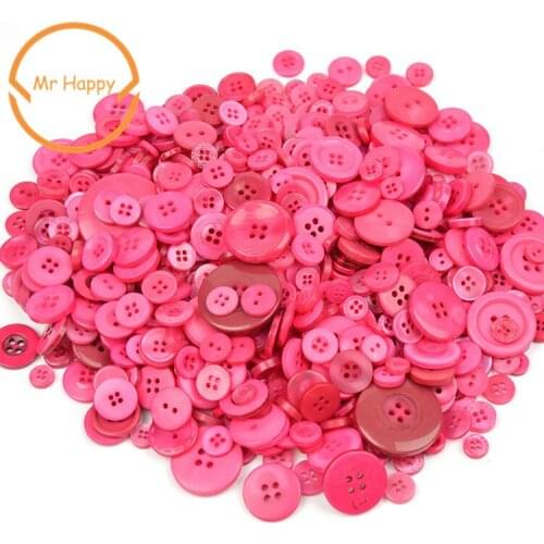 MR HAPPY Colorful 50g Resin Button Mix Size Decorative Sewing Craft Scrapbook Card Making DIY Sewing Decorative