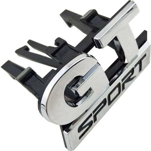 10x ABS GT SPORT Car Front Grille Emblem Sticker for VW Polo Golf Passat B5 Touran Bora Styling Accessories