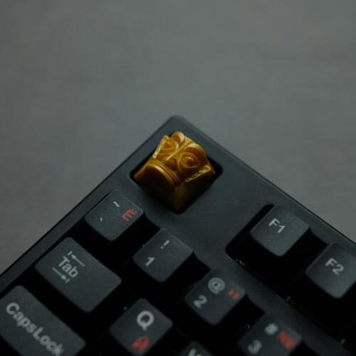 Sanxingdui Mask Pharaoh Design Resin Keycaps For Cherry Mx Gateron Kailh Box TTC Switch Mechanical Keyboard Yellow Key Cap