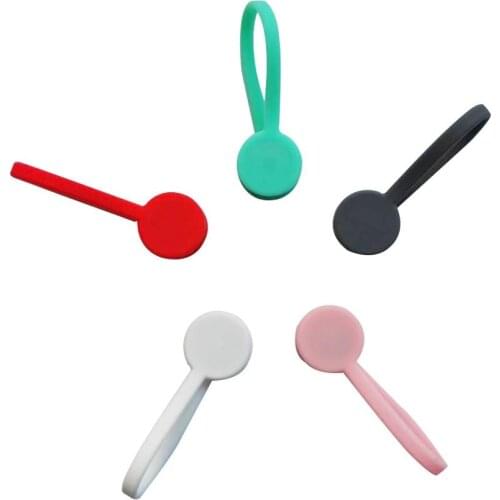 Silicone sealed Magnet Earphone Cord Winder Wire Cable Organizer Holder Earphone Winder Cables Storage Clips Magnet cable tie