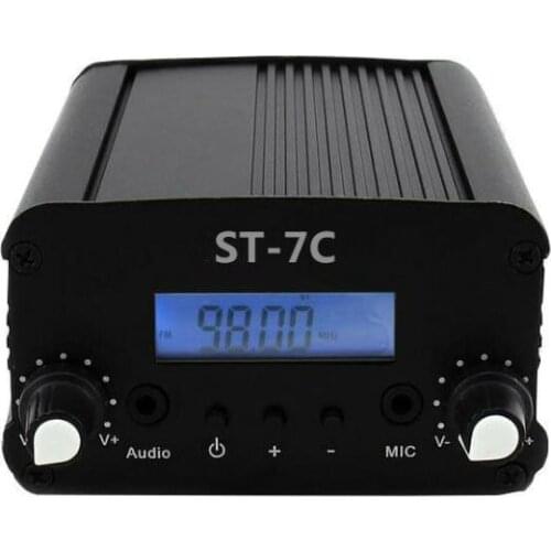 ST-7C 1W/7W 12V 3A 76-108MHZ Stereo PLL FM Transmitter Broadcast Radio Station