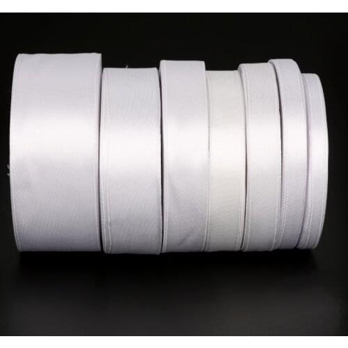 Pick Size White Color Satin Ribbon 25Yards for DIY Bow Craft Decor Wedding Party Decoration Gift Wrapping Scrapbooking Supplies