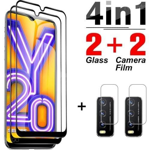 4-in-1 Protective Tempered Glass On The For Vivo V17 V19 Screen Protector For Vivo Y 20 Y 30 V20 Pro 5G Phone Camera Lens Film