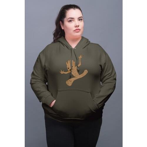 Angemiel Wear Running Sweet Groot Green Women 'S Hooded Sweatshirt