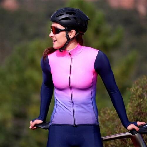 Women Cycling Jersey Gradient Fabric Motocross Pro Team Bicycle Jersey World Champion Specialized Mtb Roadbike Triathlon Shirts