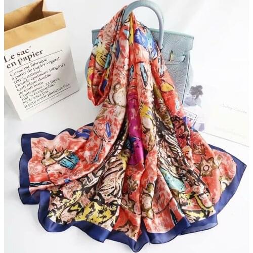 2021 Spring Luxury Brand New Summer Women Silk Scarf Beach Hijab Shawl Wraps Female Foulard Echarpe Designer Scarf Free shipping