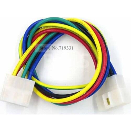 1000pcs 6.3mm 6.3 6 Pin 2.54 6P Double End Male and Female Connector Plug with Cable