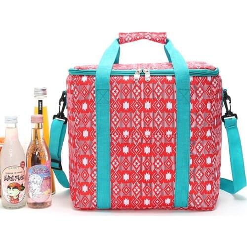 20L New Style Cooler Bag Thermal Insulation Oxford Cloth Lunch Box Storage Outdoor Multifunctional Picnic Student Portable Lunch