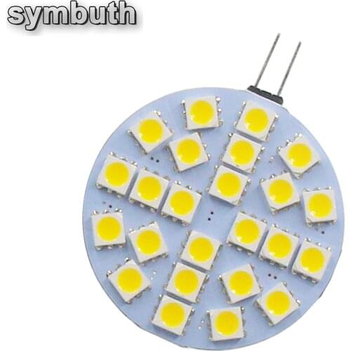 5W G4 5050 SMD 180 Degrees 24 Bi-Pin LED Chips Light Lamp Bulb AC DC 12V Input Warm Cold White