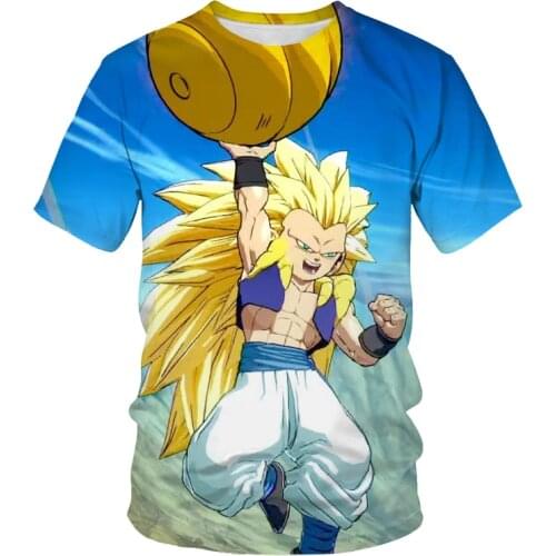 Anime breathable sports T-shirt fashion and interesting 2021 short-sleeved O-neck boy 3D printing summer hot t-shirt