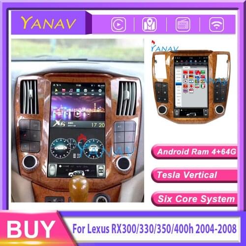 11.8 " vertical screen car GPS Navigation audio player For-Lexus RX RX300 RX330 RX350 RX400H 2004-2007 tesla car radio receiver