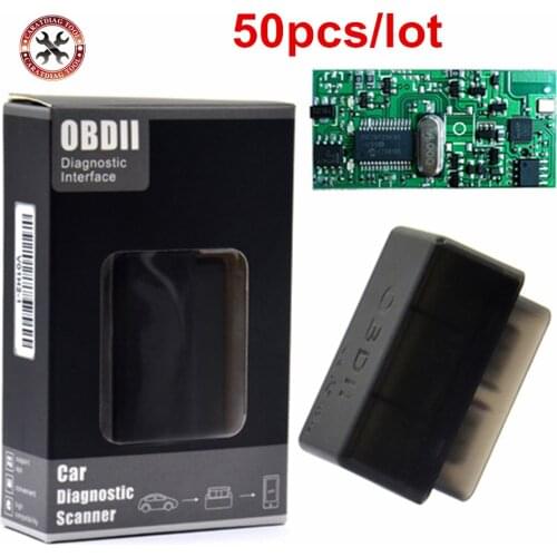50pcs/lot 25K80 Mini ELM327 Bluetooth V2.1 / V1.5 OBD2 Car Diagnostic Tool ELM 327 Bluetooth For Android/Symbian Free Shipping