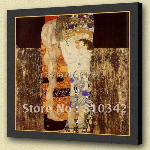 Free shipping modern art famous oil painting of Gustav Klimt family for living room