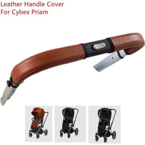 Leather Pu Cover For Cybex Priam Stroller Handles Protective Cases Cover Armrest Bumper Covers Handle Pram Bar Accessories