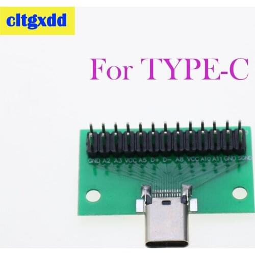 Cltgxdd 1Pcs Conector USB 3,1 tipo C hembra, adaptador de placa Tipo PCI de prueba, para transferencia de Cable de línea de dato