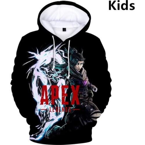 2 To 14 Years Kids Hoodies 3D Apex Legends Hoodie Sweatshirt Boys Girls Long Sleeve Cartoon Jacket Coat Children Clothes