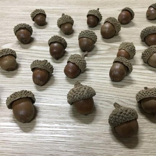 DIY Fake Nutty Artificial Acorn Model Craft Material for Autumn Decoration Home House Decoration Christmas Photo Props