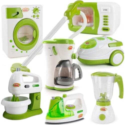 Home Toys Simulated Small Home Appliances Multifunctional Vacuum Cleaner Coffee Bread Machine Hot Sales