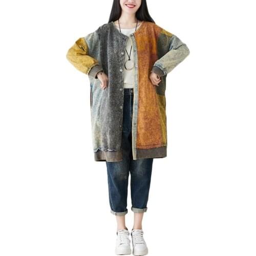 Fairynatural Women's Denim Trench Coats