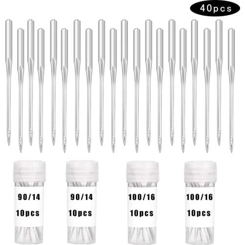 KAOBUY 40Pcs Sewing Machine Needles For Sewing Machine, Size 90/14 And 100/16, Box With Labels Compatible, Universal Home Needle