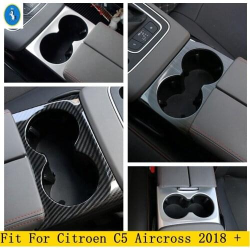 Console Central Front Seat Water Bottle Cup Holder Decoration Panel Cover Trim Fit For Citroen C5 Aircross 2018 2019 2020 2021