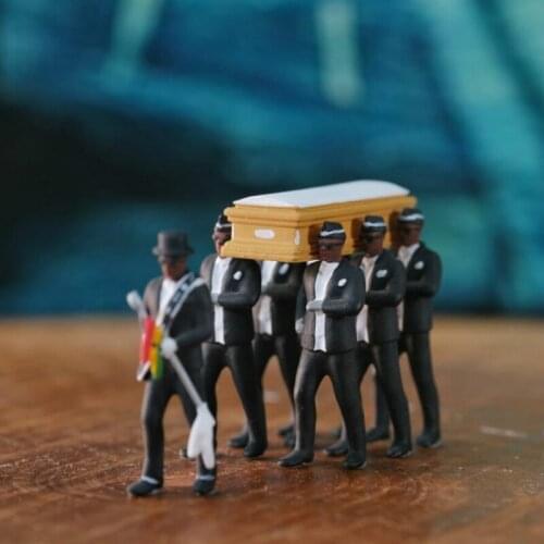 Cosplay Ghana Dancing Pallbearers Coffin Dance Figure Action Funeral Dancing Team Display Funny Accessories