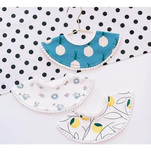 INS Japanese Style Bibs For Babies Newborn Soft Cotton Print Color Breastplate Drooling Towel For Childern Kids Stuff