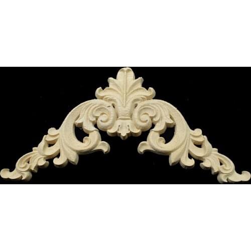 Woodcarving Decal Corner Applique Frame Door Decorate Wall Doors Furniture Decorative Figurines Wooden Miniatures