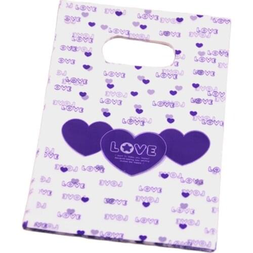 New Design Wholesale 100pcs/lot 13*18cm Wedding Candy Sachet Cadeau Lovely Sweet Heart Sac Plastique