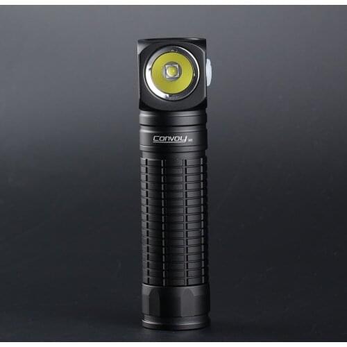 Original Convoy H1 Headlamps CREE XML2 1046LM Multifunctional Angle Flashlight HeadLights by 18650 Battery for Search Headlamp