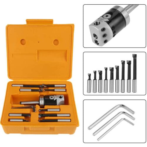 Chuck MT2-M10 Chuck Set Milling Attachment with 9 Durable 12mm Milling Drill Rods