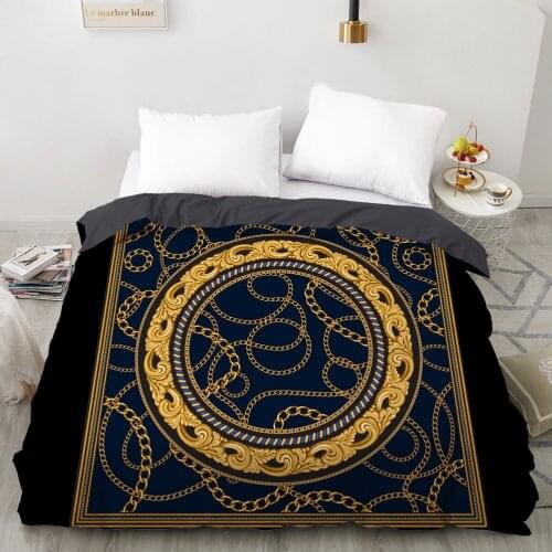 3D Duvet cover Quilt/Blanket/Comfortable Case Luxury Bedding 135 140x200 150x200 200x220 for Home Palace style geometry black