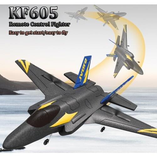KF605 KFPLANE Fighter 2.4G 4CH 6-Axis Gyroscope Automatic Balance 360 Rollover EPP RC Glider Airplane RTF Electric RC Aircraft