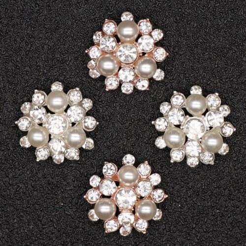 10pcs Rhinestone Buttons For Girl Hair Accessories Dress Crafts Jewelry Accessories Scrapbooking Decorative Buttons Sewing Diy