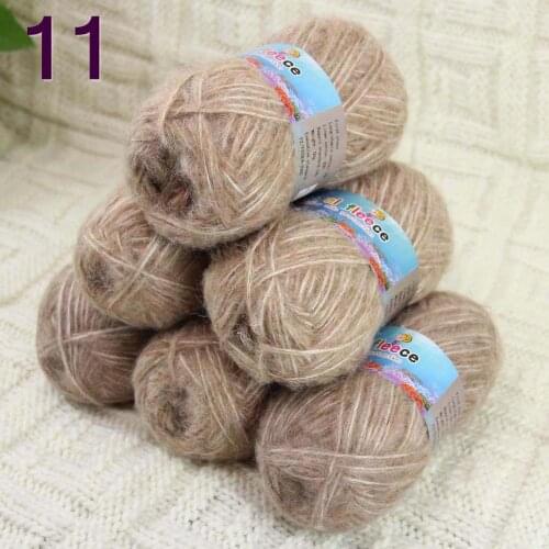 Sale 6SkeinX50gr Luxury Fluffy Soft NEW MOHAIR Shawls Hand Knit Crochet Yarn Camel 822-11-6