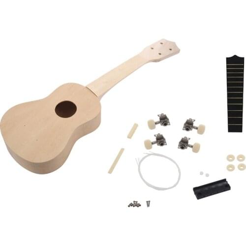 SEWS 21inch DIY Wooden Ukulele Soprano Hawaiian Guitar Uke Kit Musical Instrument DIY